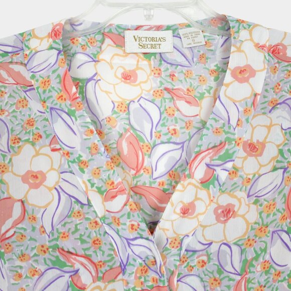 Vintage Victoria's Secret Gold Label 2-Piece Floral Loungewear Set Size Small - Picture 4 of 10